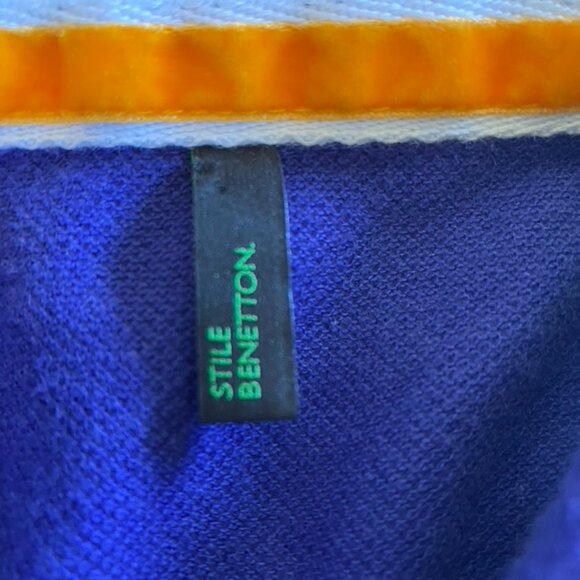 Stile Benetton/Benetton NWOT Royal Purple and Orange Polo/Golf Shirt - Picture 3 of 7